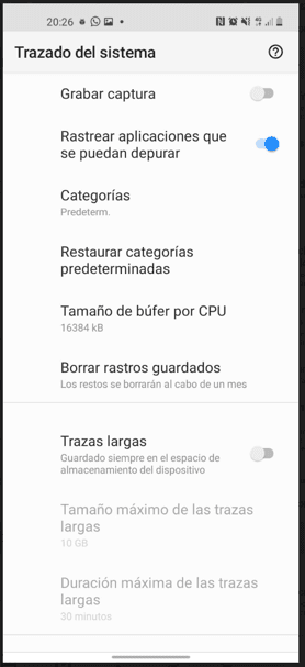 Trazado del sistema para depurar rendimiento