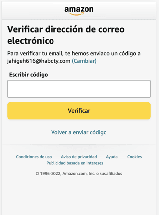 Verificación del correo electrónico