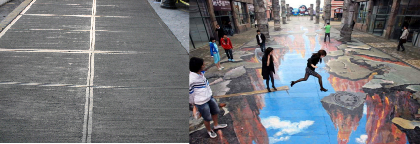 Turn sidewalks into something more interesting