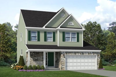 Claremont 3 Bedroom Elevation B w/ Opt. Stone Front - Preview