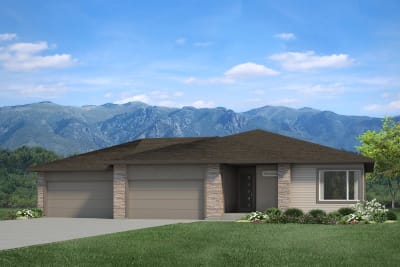 Copperwood-335 Elevation D w/ Optional 4-Car Garage & Standard Stone - Preview