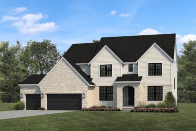A with 3 Car Garage
