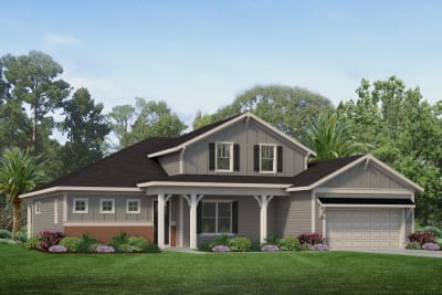 Modern Farmhouse with Brick & Metal Roof