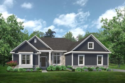 Farmhouse with 3 Car Garage Sideload