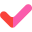 pink check icon