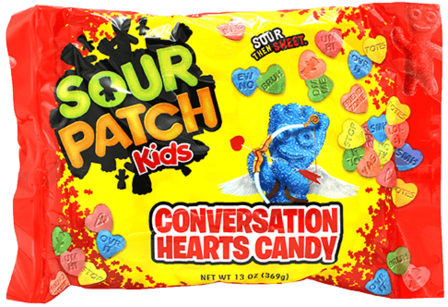 Sour Patch Kids (1) Bag Conversation Hearts Valentine's Day Candy - So