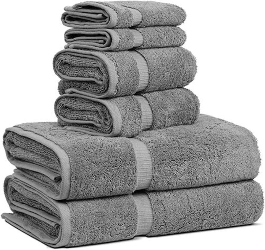 Villa Turkish Cotton Bath Towels - 4 Pieces, White