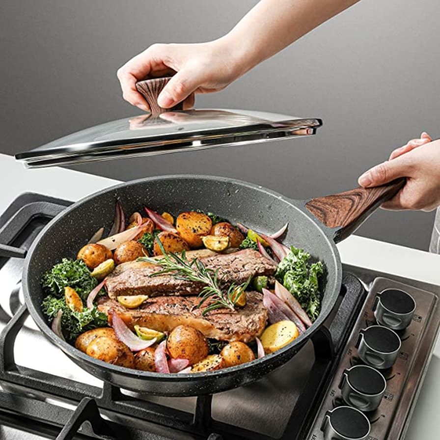 Nonstick Ceramic Frying Pan Skillet, 8-Inch, Non-Toxic Chef Pan by SENSARTE