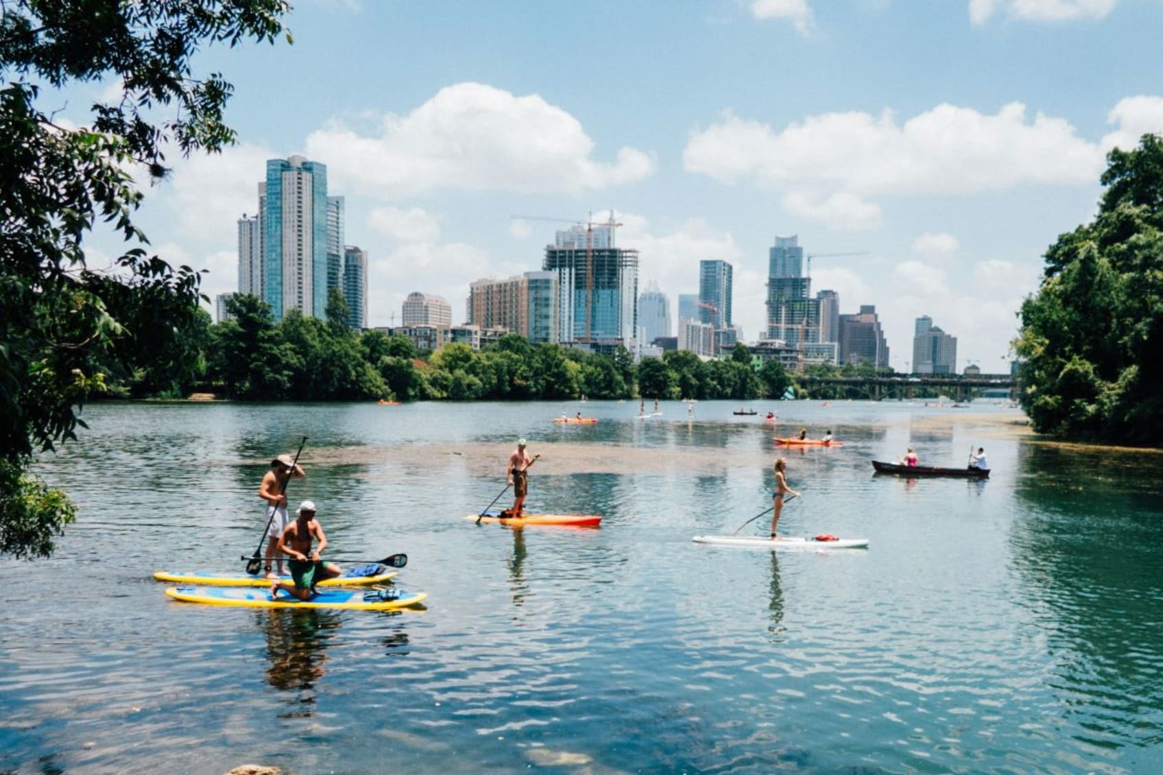 Try something new like paddle boarding during your day in Austin.