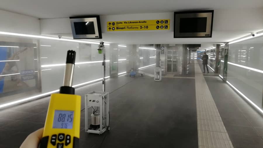 Disinfezione luoghi pubblici, stazioni, atri, biglietterie, sale d'attesa