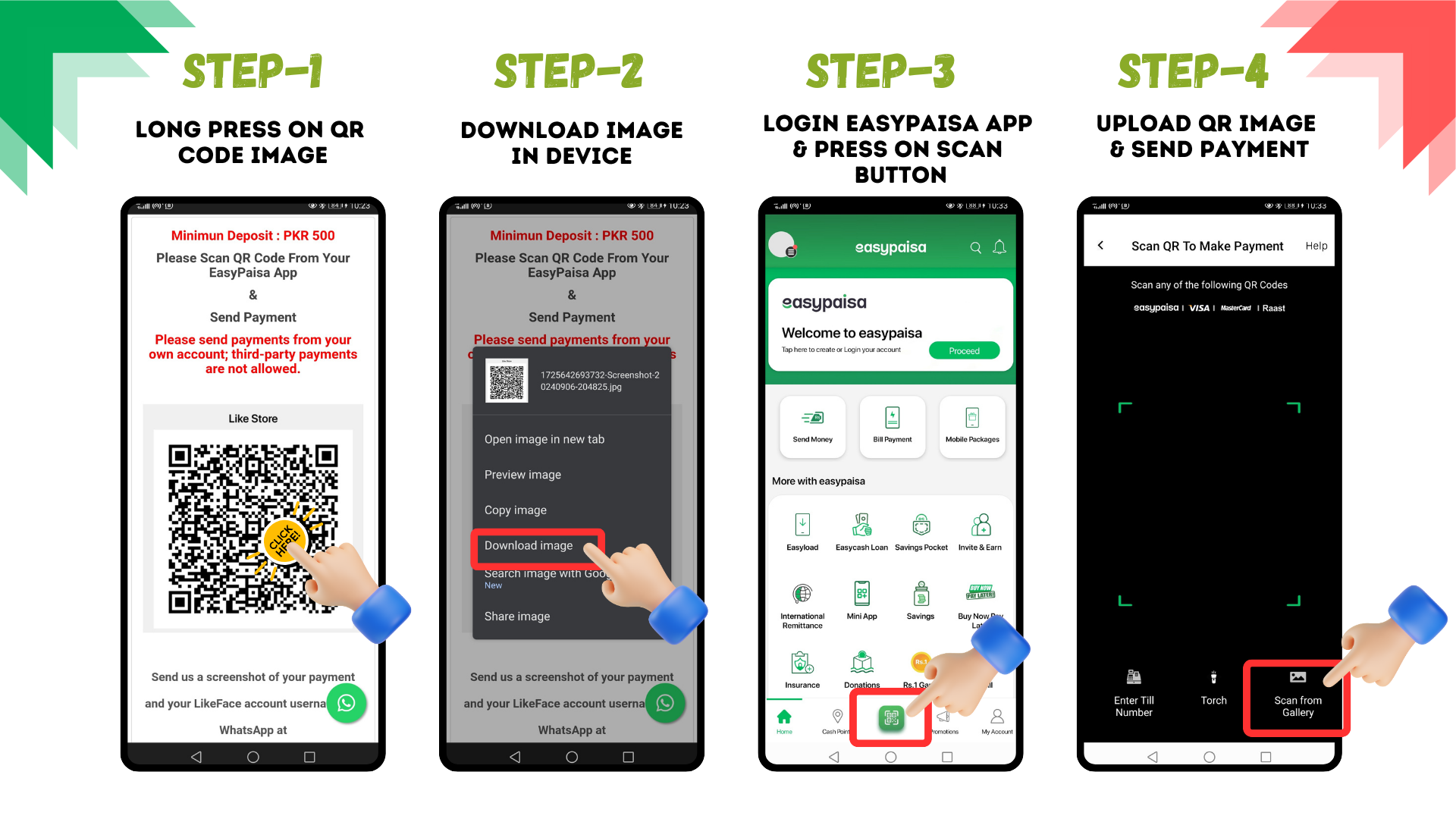 How Can I Send Money Using EasyPaisa's QR Code Scanner if I Only Have