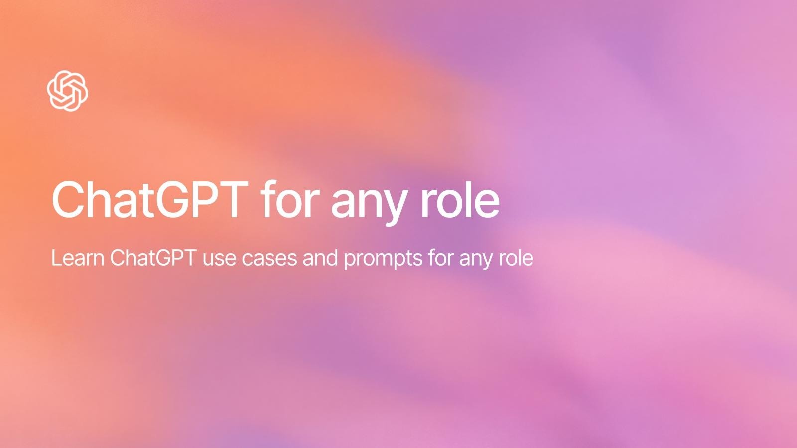 OpenAI just released Prompt Packs for every Role 🤖🚀