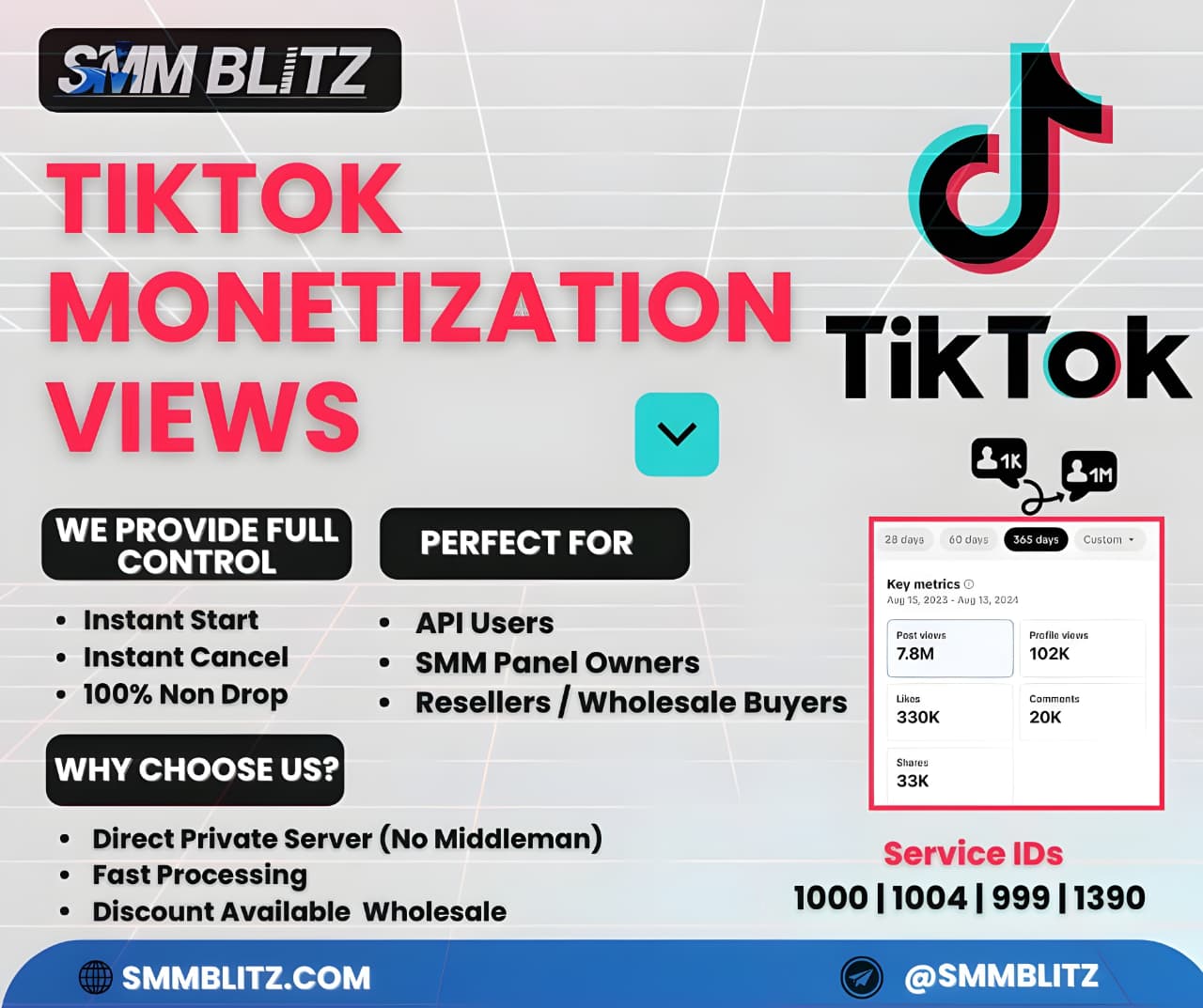 TikTok Monetization Views — Real Source for SMM Panels & API Clients | SMMBlitz