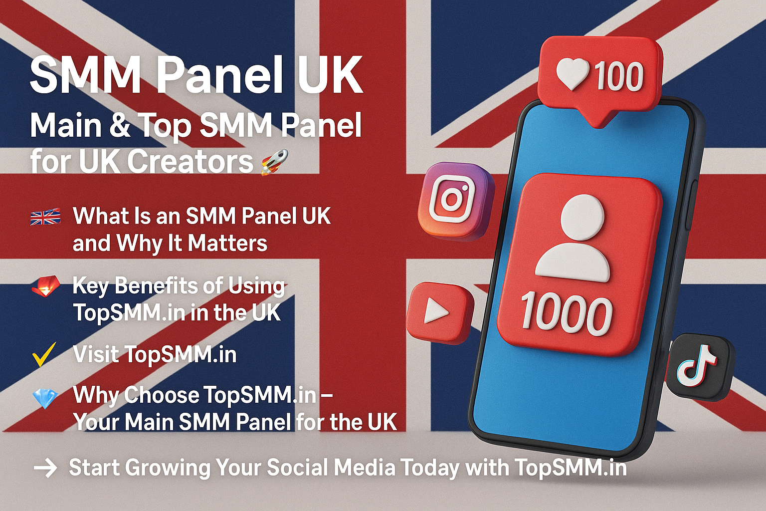 SMM Panel UK | Grow Your UK Social Media with TopSMM.in