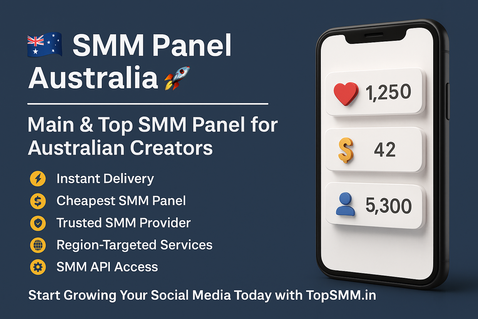 SMM Panel Australia | Grow Your Social Reach with TopSMM.in