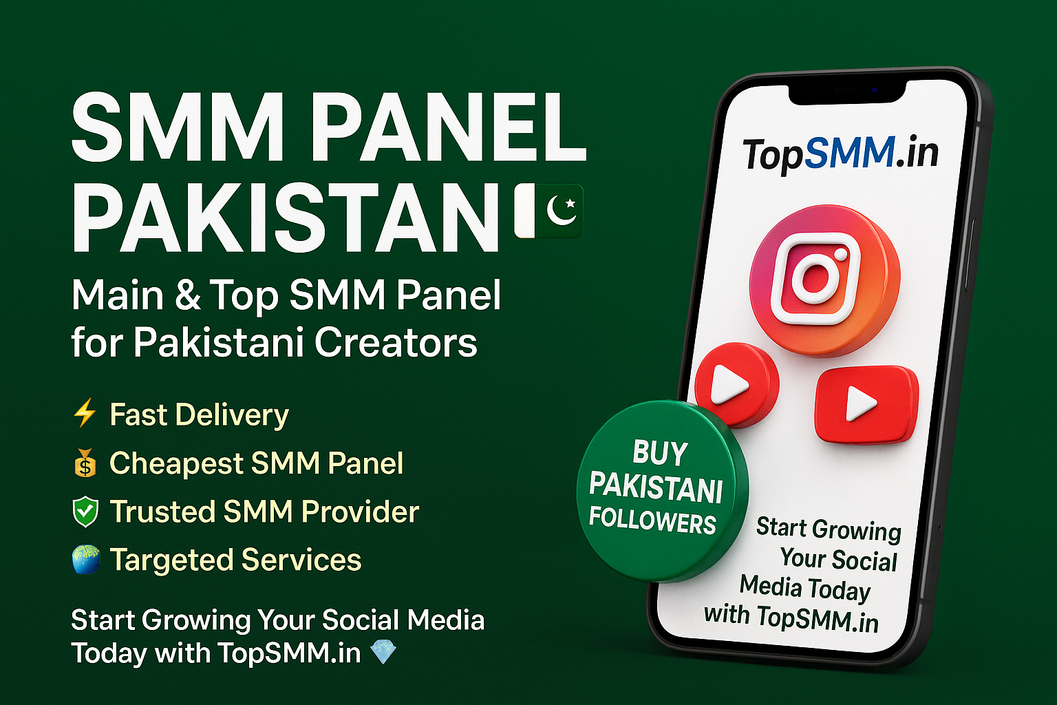 SMM Panel Pakistan | Grow Your Social Media with TopSMM.in