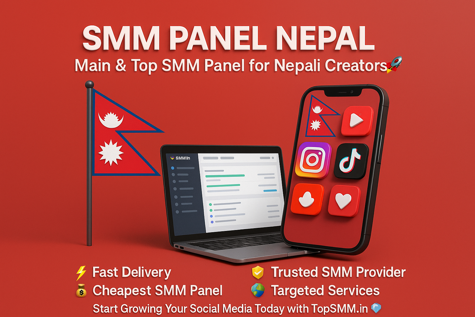 SMM Panel Nepal | Grow Your Social Media Reach in Nepal with TopSMM.in