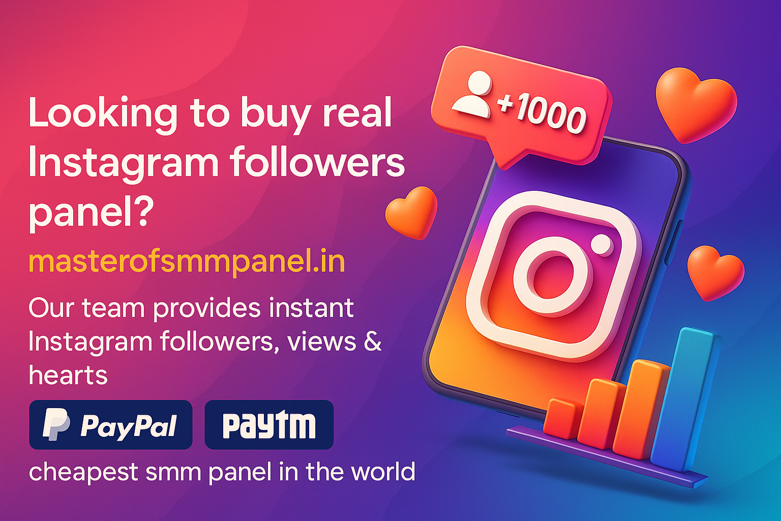 Buy Instagram Followers from Masterofsmmpanel cheapest SMM panel in the world