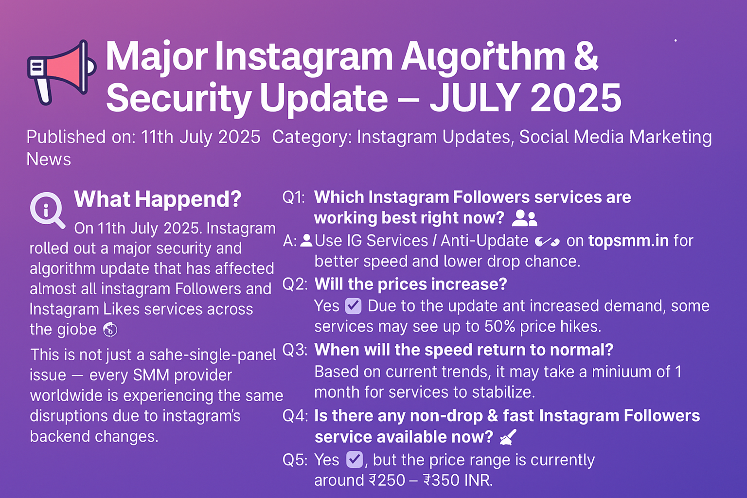 📢 Instagram Update 2025 | Best Followers, Speed, Rates & Tips | TopSMM