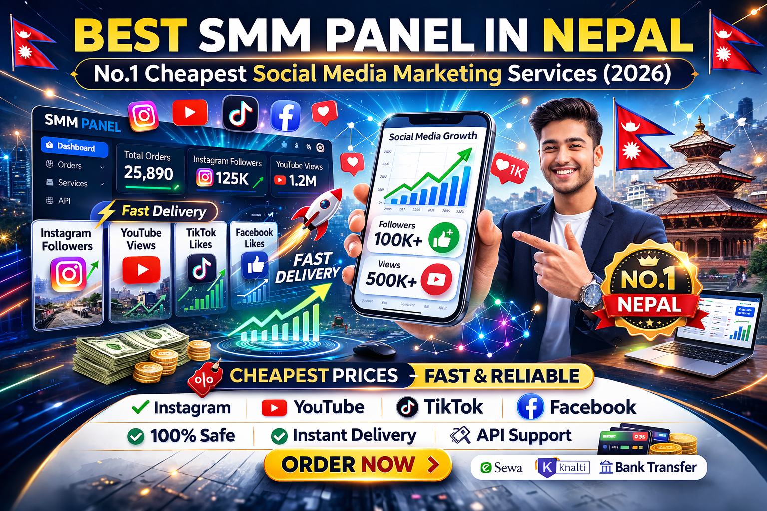 Best SMM Panel in Nepal – SMMPARK | No.1 Cheapest Social Media Marketing Services