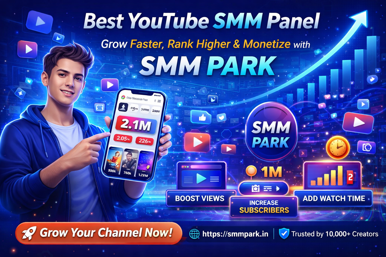 Best YouTube SMM Panel – Fast Growth & Monetization | SMM PARK