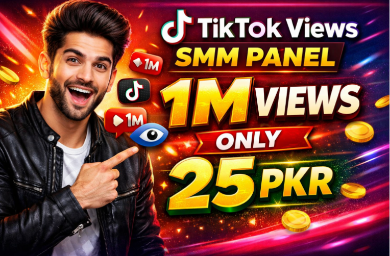 TikTok Views SMM Panel – 1M Views Only 25 PKR 🚀 ⭐
