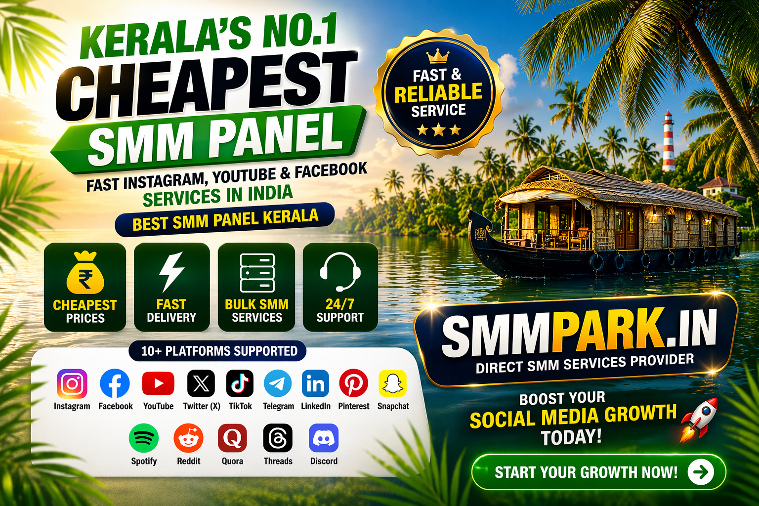 Kerala’s No.1 Cheapest SMM Panel – Fast Instagram, YouTube & Facebook Services in India | Best SMM Panel Kerala