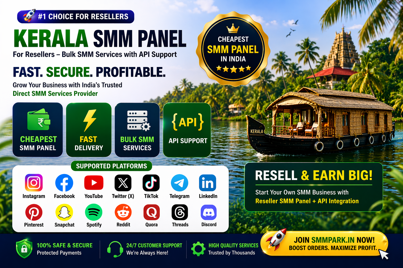 Kerala SMM Panel for Resellers – Bulk SMM Services with API Support | Fast & Secure Panel India