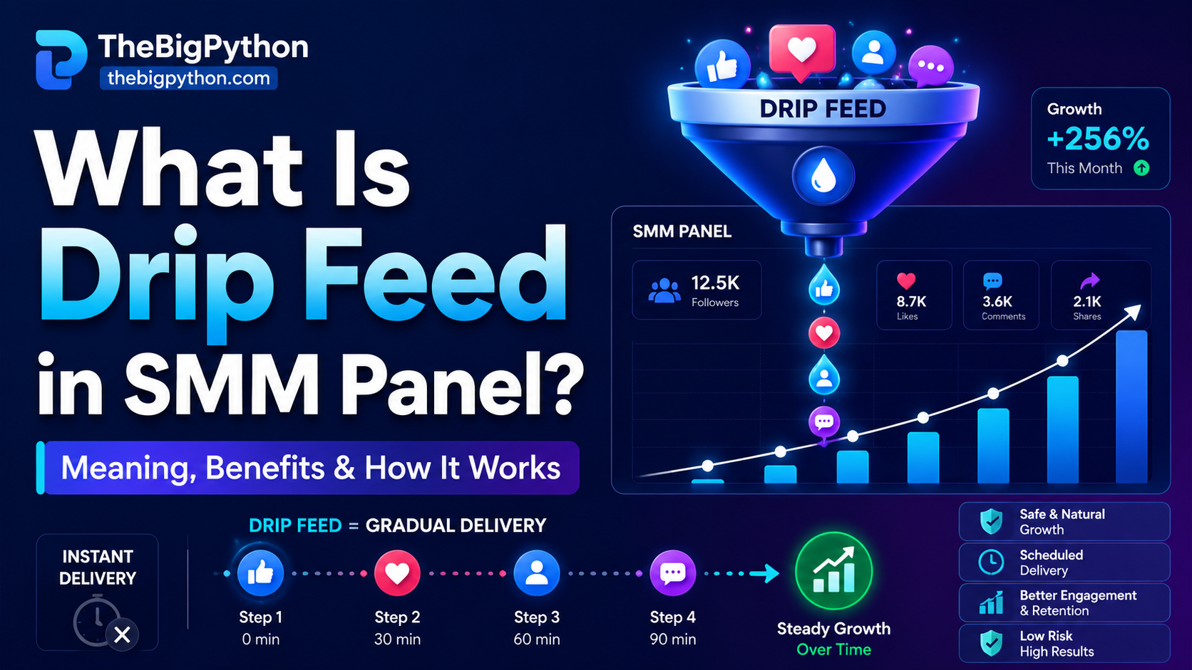 What Is Drip Feed in SMM Panel? Meaning, Benefits & How It Works