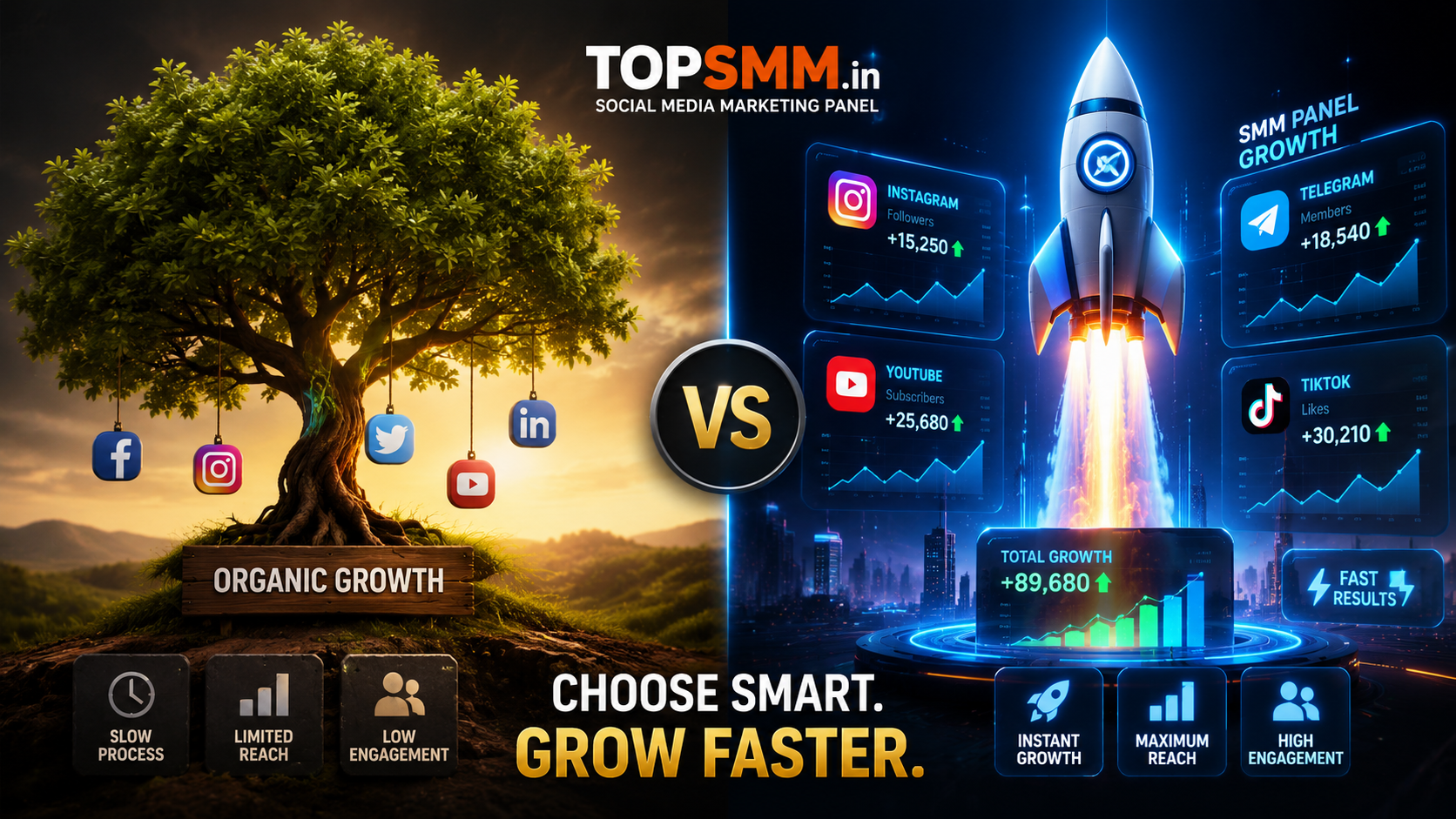 Organic Growth vs SMM Panel | Which Strategy Delivers Faster Results in 2026