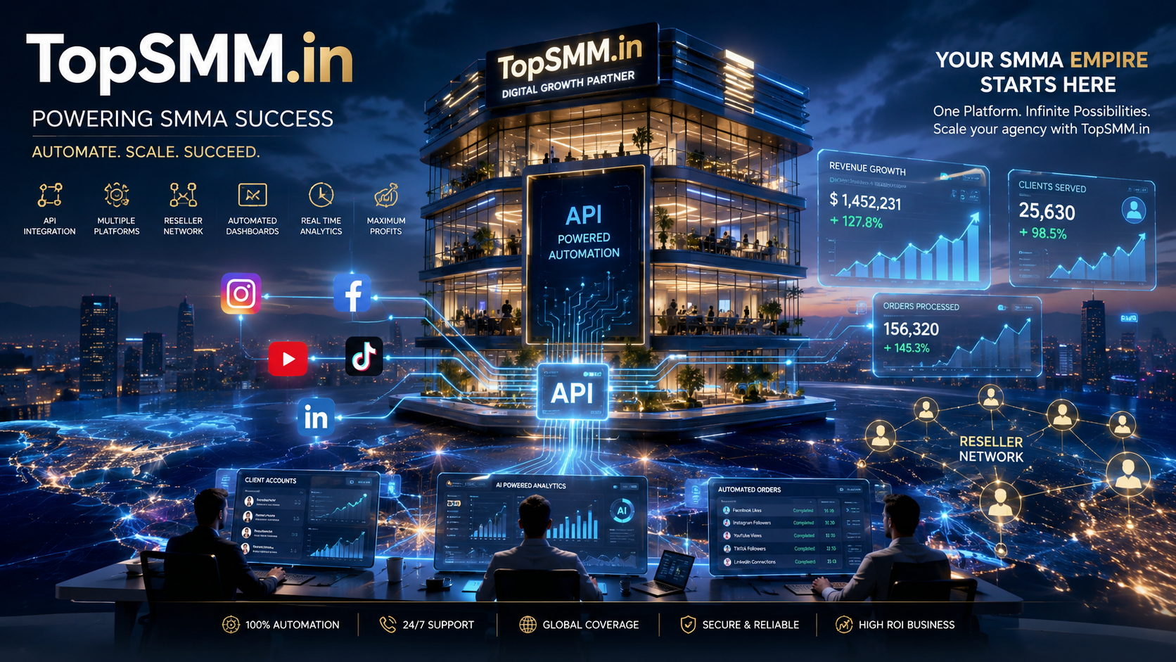 How to Start a Social Media Agency (SMMA) Using TopSMM.in API