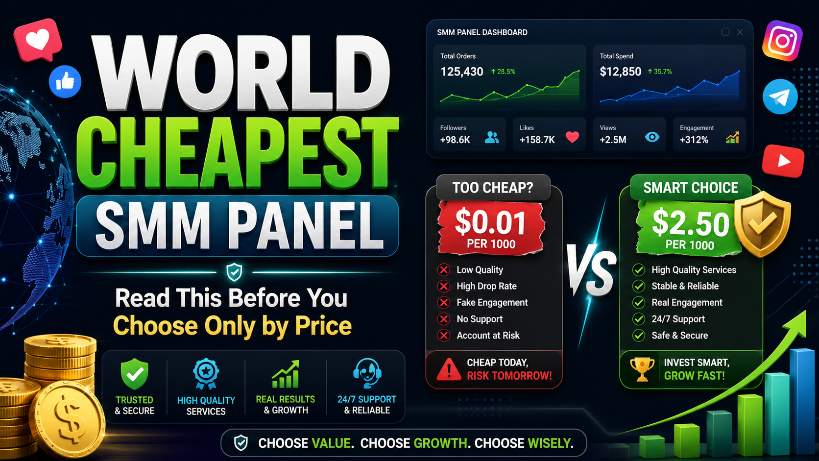 World Cheapest SMM Panel: Read This Before You Choose Only by Price