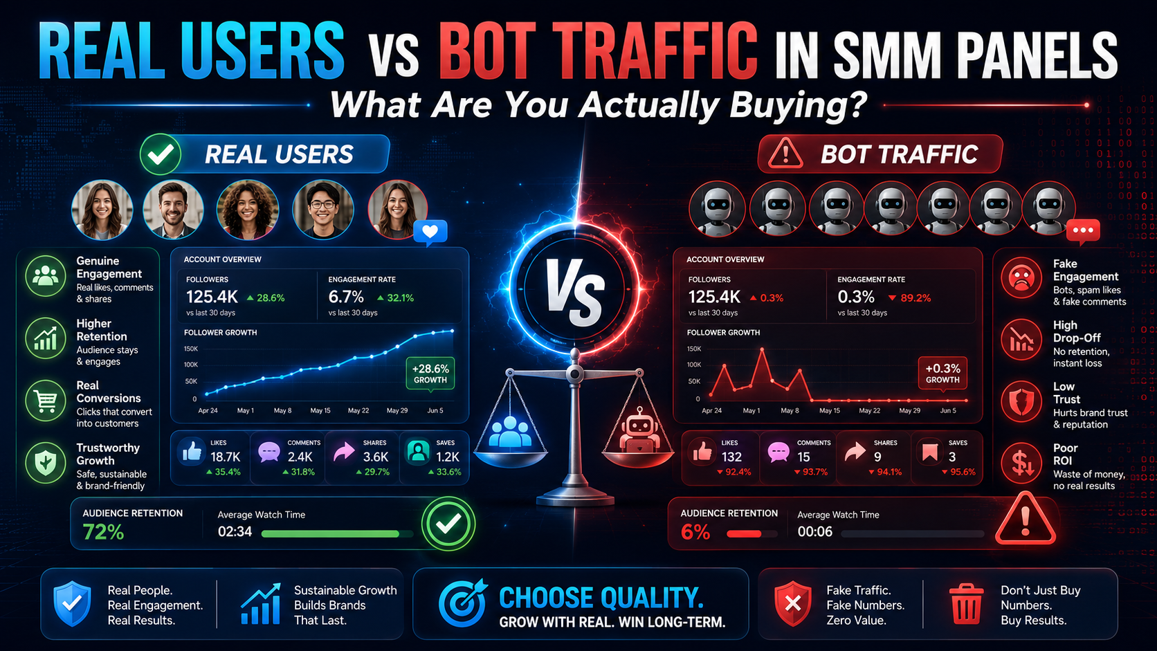 Real Users vs Bot Traffic in SMM Panels: What Are You Actually Buying?