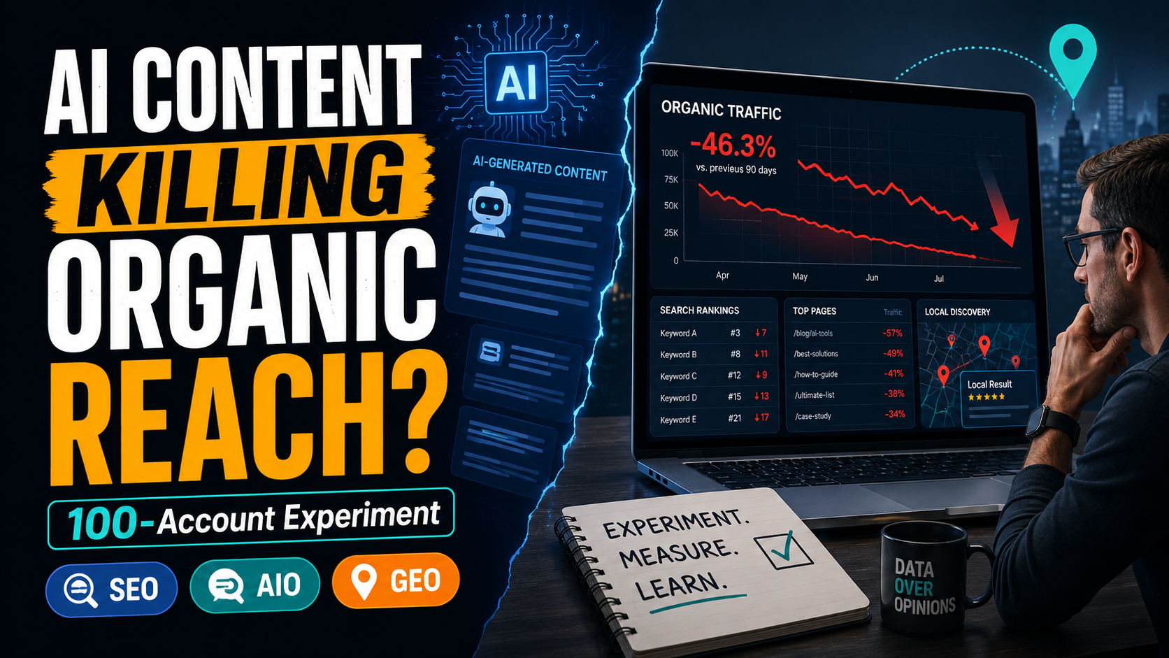 Is AI Content Killing Your Organic Reach? - A 100-Account Experiment Framework