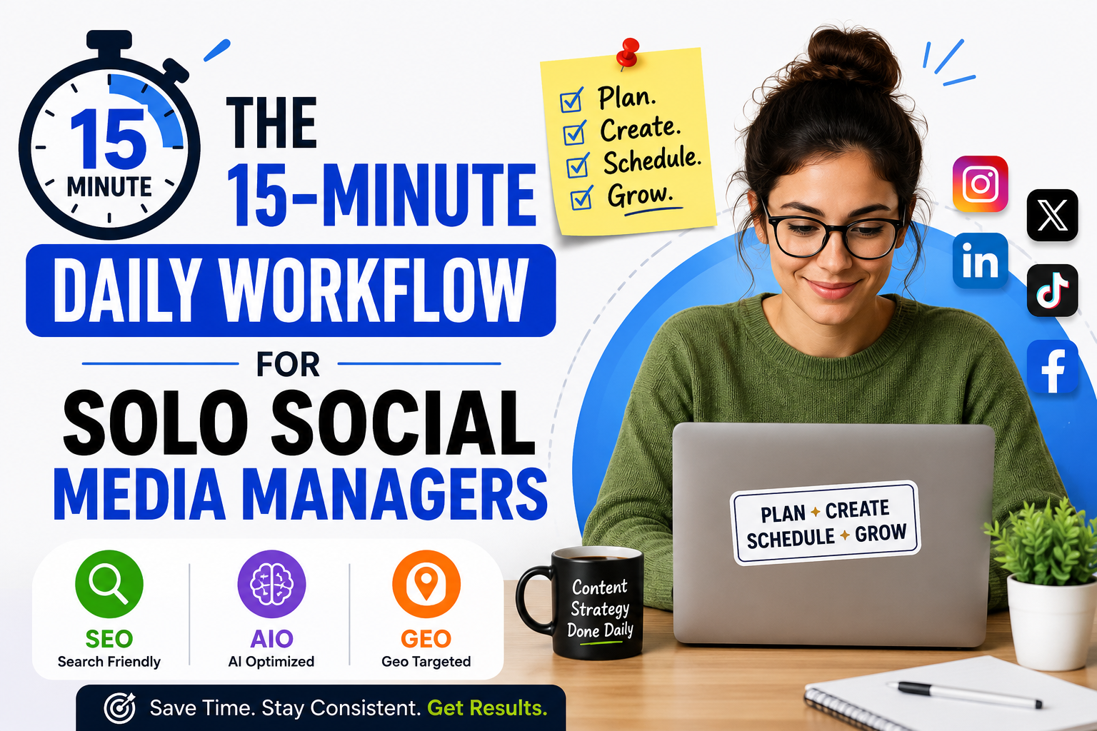 The 15-Minute Daily Workflow for Solo Social Media Managers