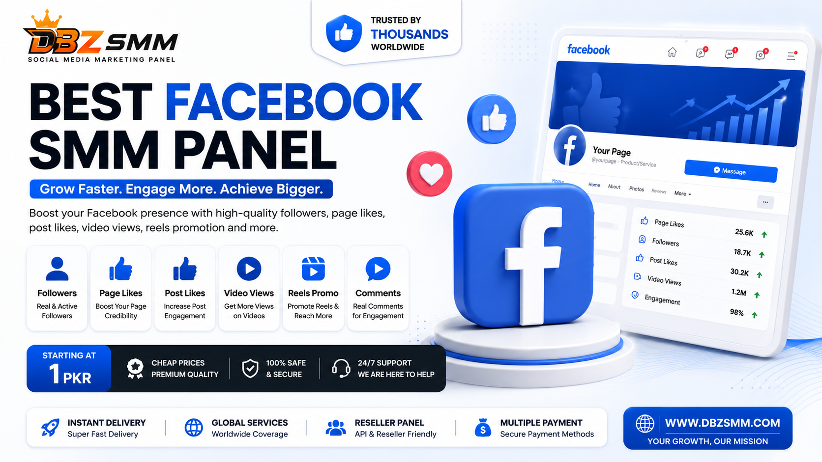 Best Facebook SMM Panel in 2026 | Buy Facebook Followers, Likes & Views