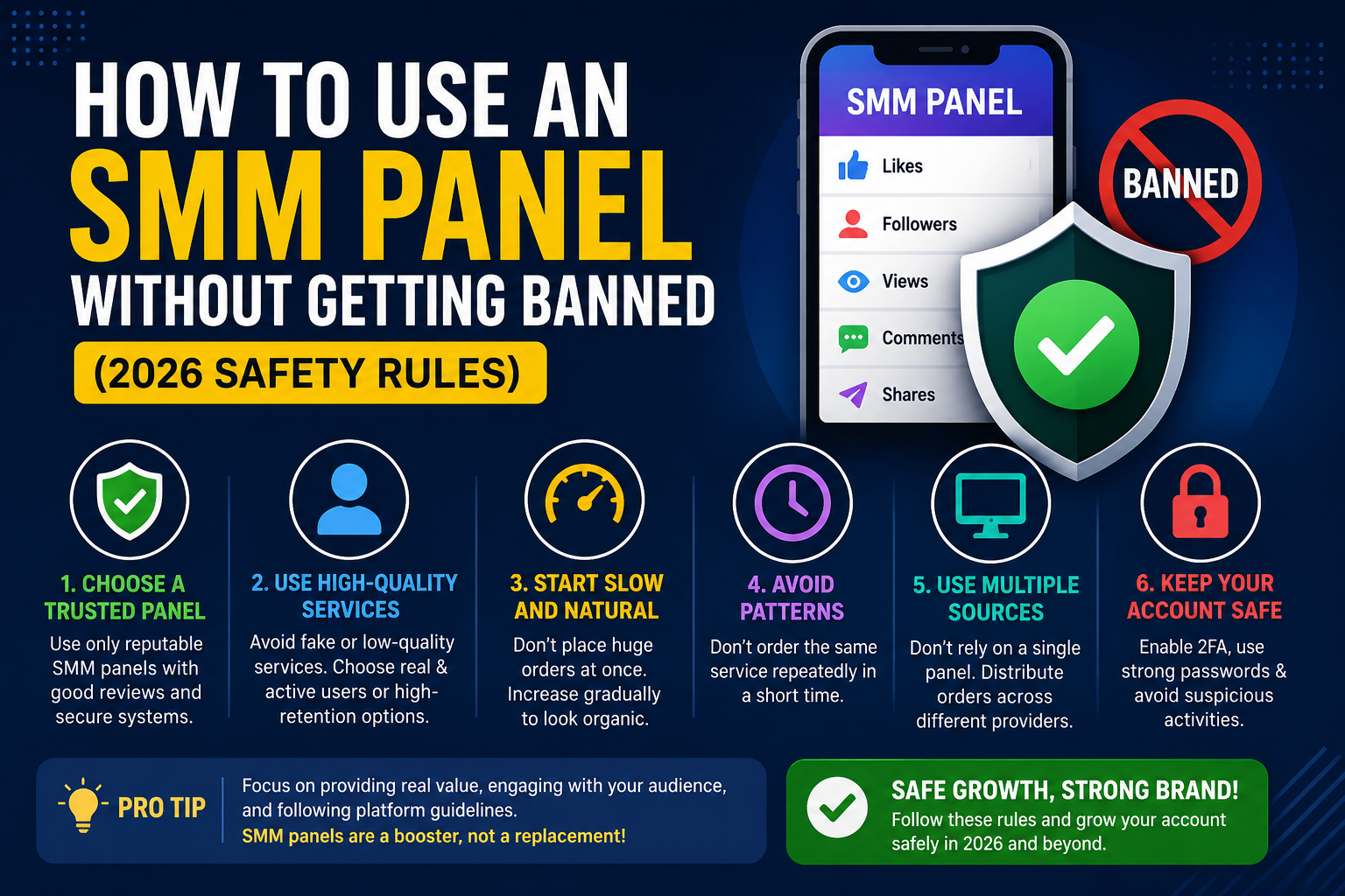 How to Use an SMM Panel Without Getting Banned: Safety Rules for 2026