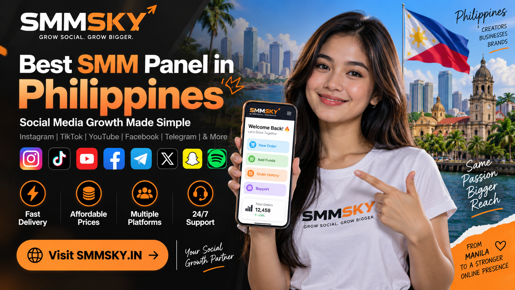 Best SMM Panel in Philippines – Instagram, TikTok & YouTube Services