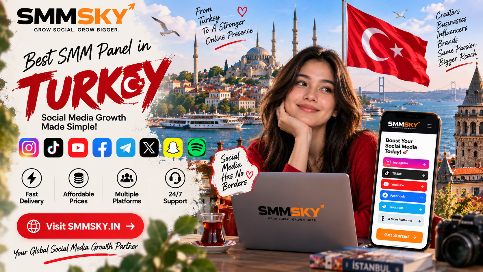 SMM Panel Turkey – Instagram, TikTok & YouTube Marketing Services
