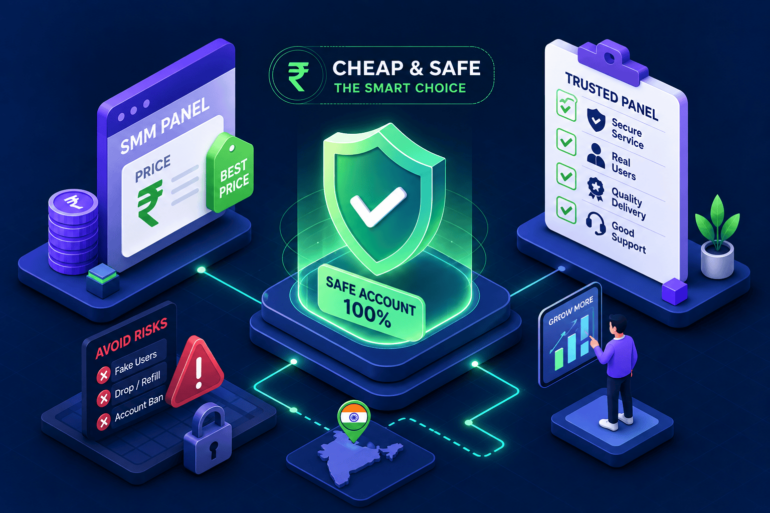 How to choose the cheapest Indian SMM panel without risking account safety