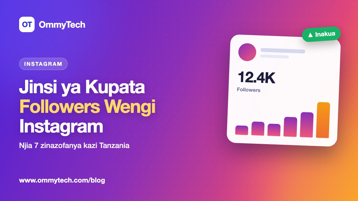 Jinsi ya Kupata Followers Wengi Instagram Tanzania