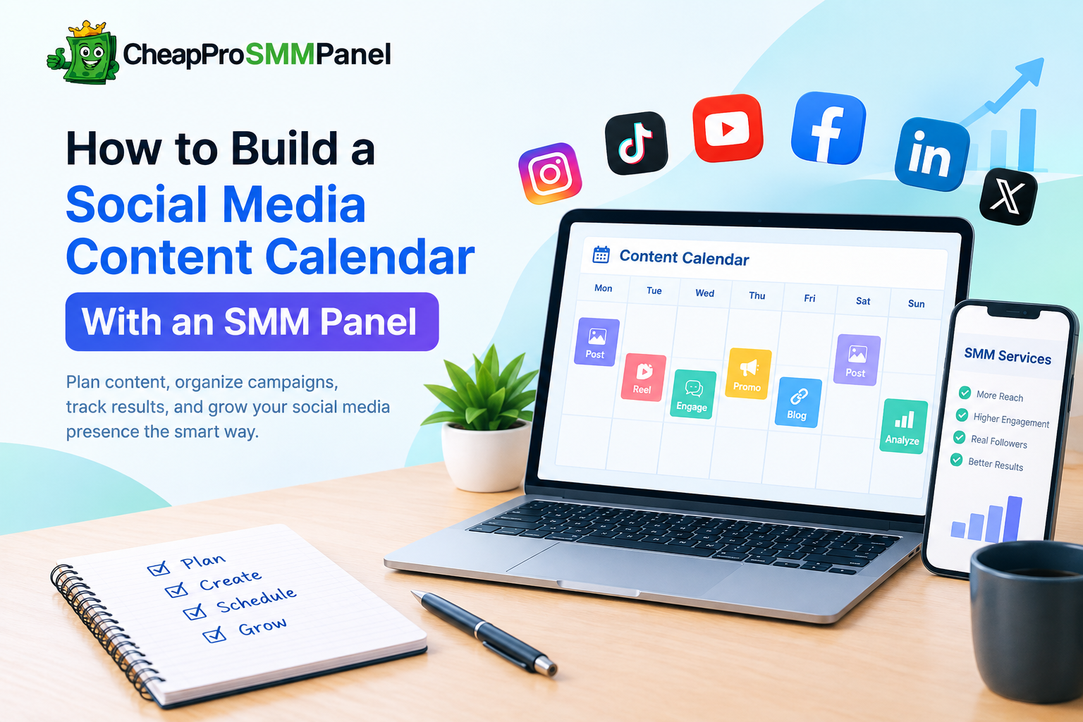 How to Build a Social Media Content Calendar With an SMM Panel
