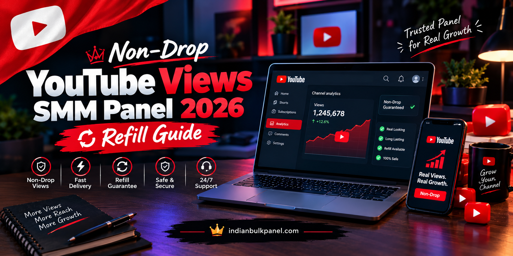 Non-Drop YouTube Views SMM Panel 