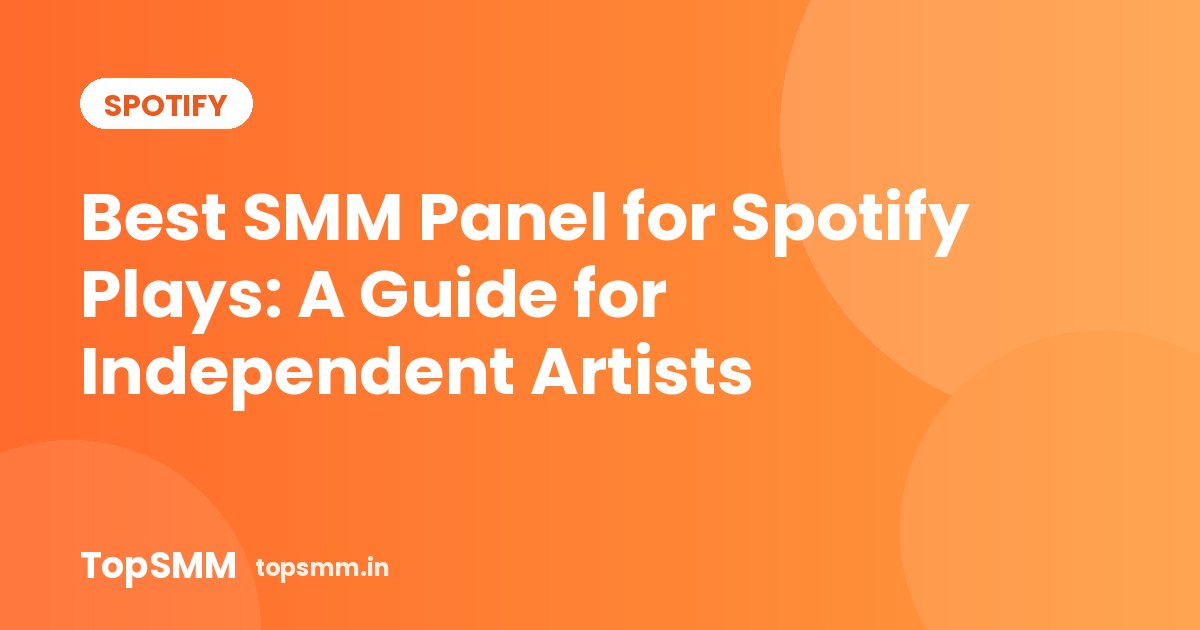 Best SMM Panel for Spotify Plays: A Guide for Independent Artists