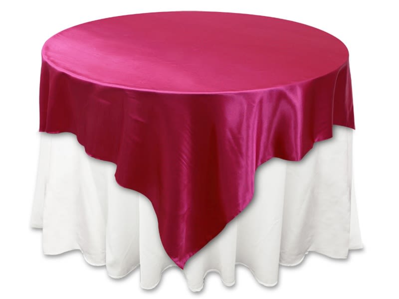 Fuchsia Satin Overlay