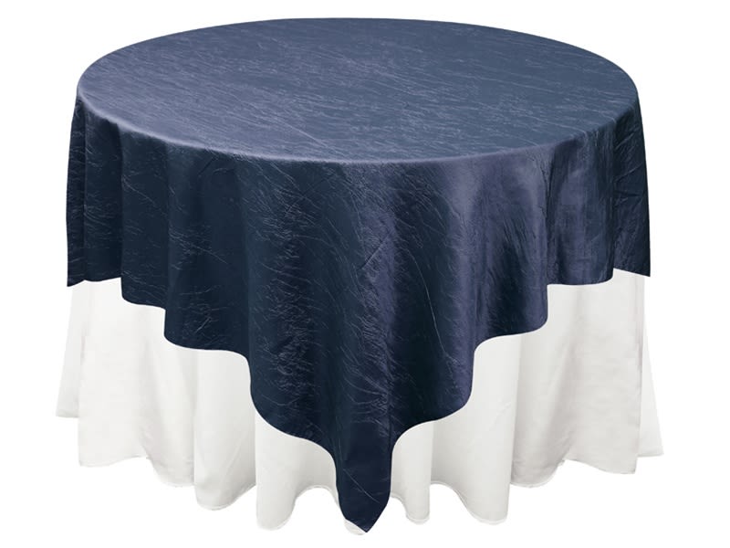 Navy Blue Taffeta Overlay