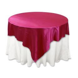Fuchsia Satin Overlay