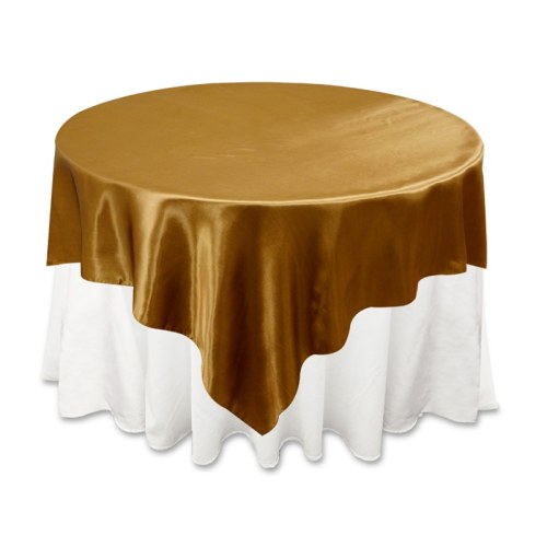 Satin Overlay Gold | Rent Event Utah