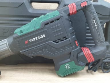 A close up of a power tool on a table