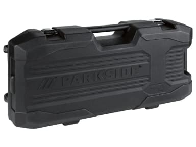 A black case with the words parkside on it